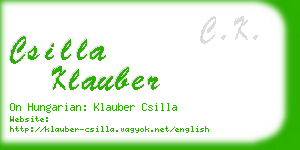 csilla klauber business card